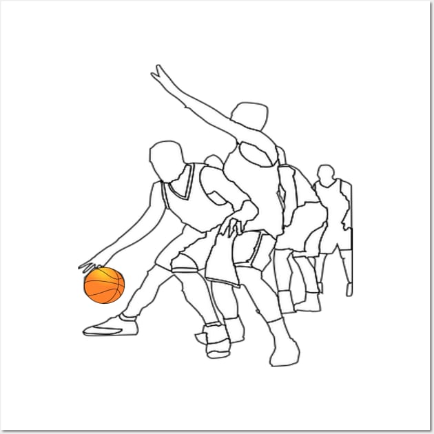 Basketball Team Wall Art by Hudkins